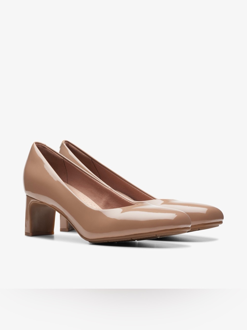 Clarks Kyndall Iris Heel | 2.25” | Warm Beige | 10 Wide